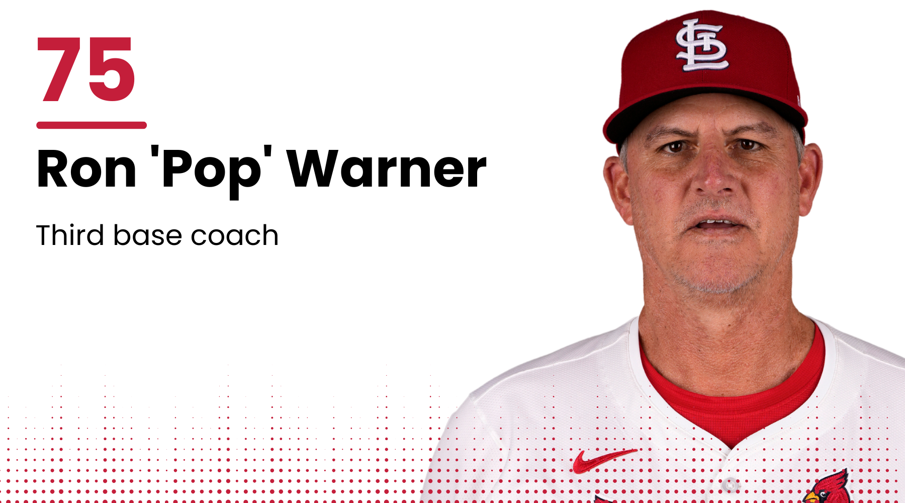 2025 Cardinals roster: Ron 'Pop' Warner, Third base coach